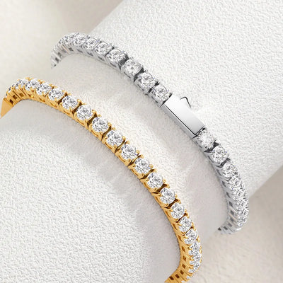 Classic Tennis Bracelet in Polished Steel