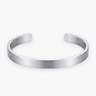 Men's Brushed Cuff Bracelet in Titanium Steel