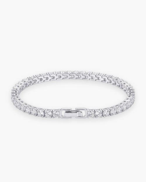 Bracelet tennis homme en acier inoxydable serti de zircons
