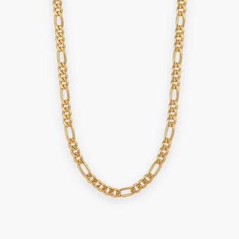 Herren flache Figarokette, goldfarben