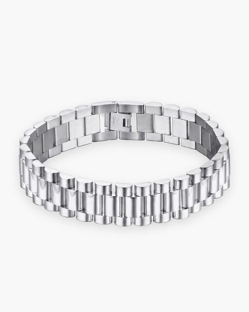 Men's President Link Bracelet in Titanium Steel