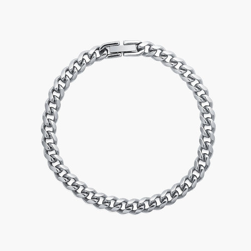 The Classic Cuban Link Bracelet in Titanium Steel