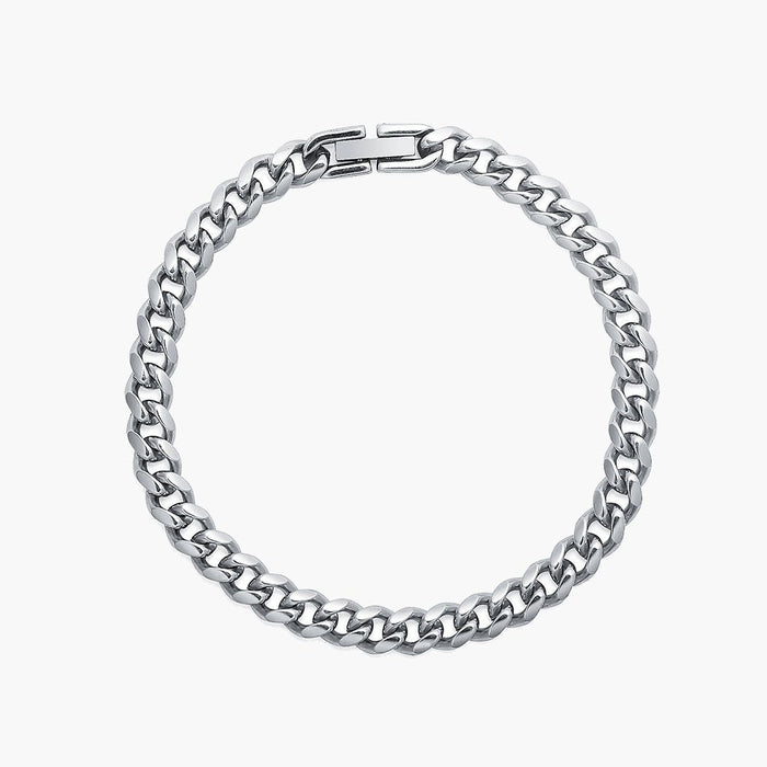 The Classic Cuban Link Bracelet in Titanium Steel