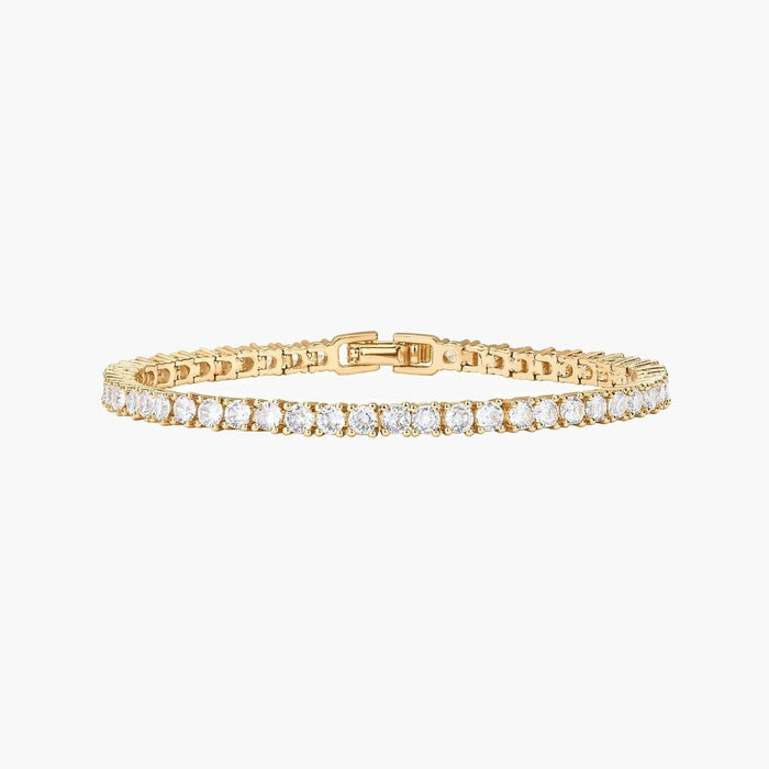 The CZ Tennis Bracelet in Stainless Steel