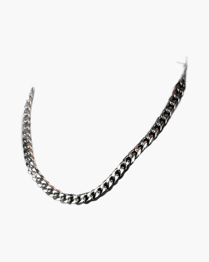 The Polished Cuban Chain in Titanium Steel