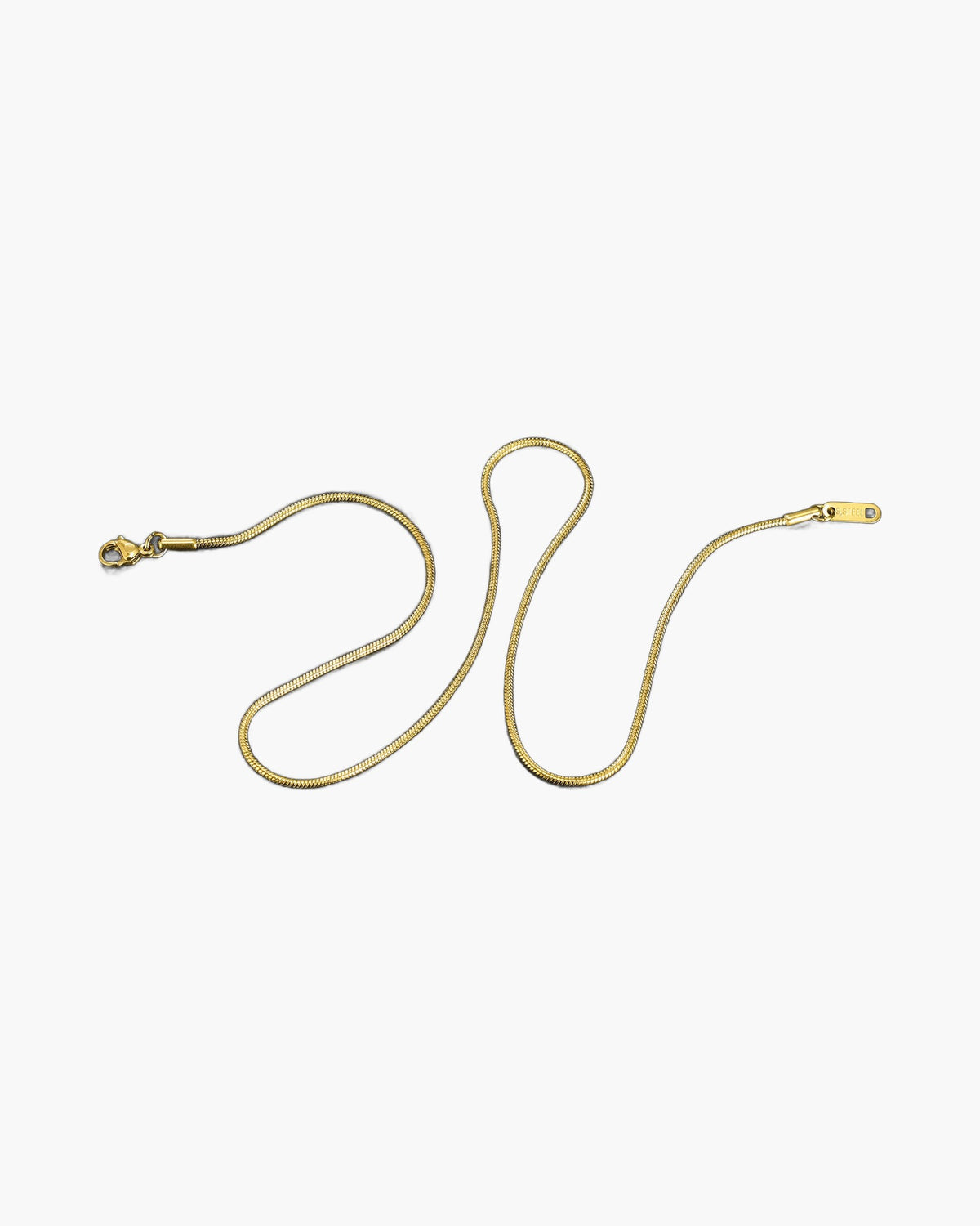 0.9mm Gold Snake Chain Necklace, gold-tone finish view 4
