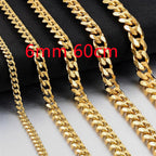 3-9mm Stainless Steel Curb Link Chain in silver, gold, and black finishes view 15
