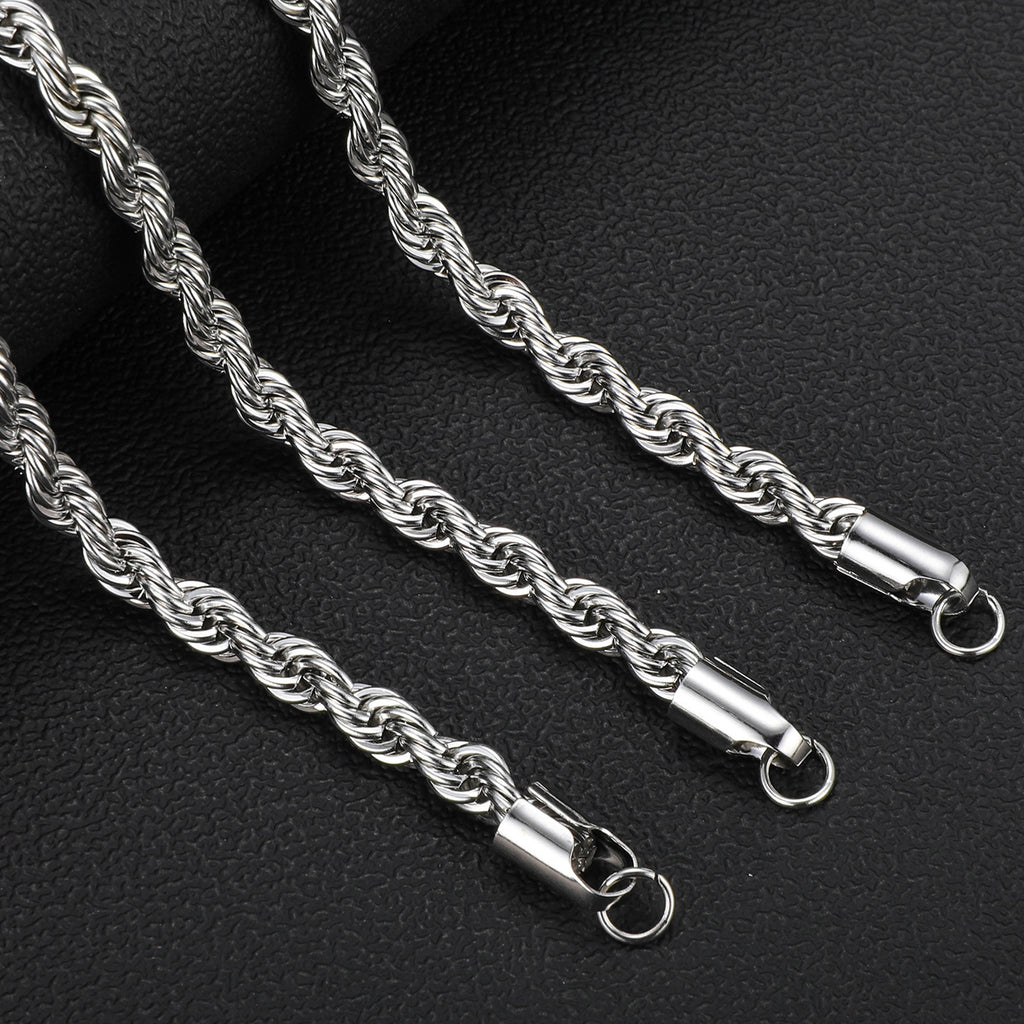 Stainless Steel Rope Chain gold-tone coiled view 2