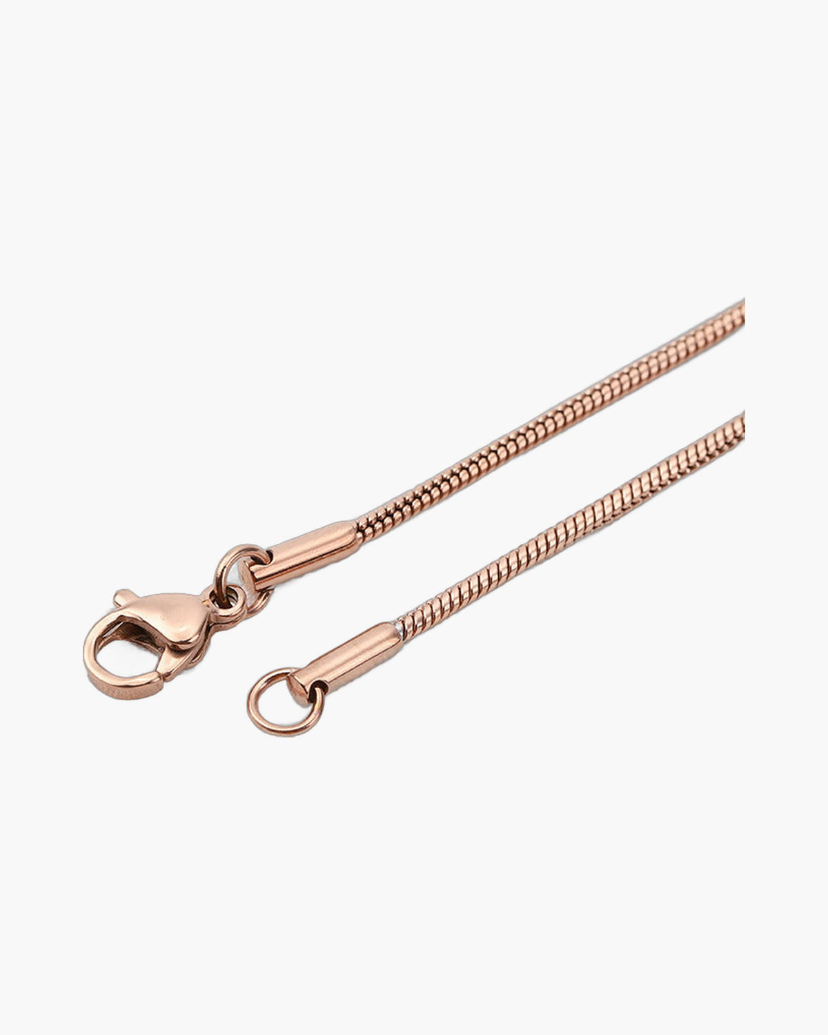 1.2mm-1.5mm Stainless Steel Snake Chain in gold, rose gold, and silver finishes view 3