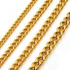 Stainless Steel Curb Chain Necklace on black mannequin view 4