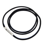 3mm Braided Cord Necklace with stainless steel magnetic clasp view 2