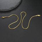0.9mm Gold Snake Chain Necklace, gold-tone finish view 4