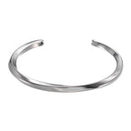 Titanium Steel C-Shaped Cuff Bracelet in gold, silver, and black finishes view 4
