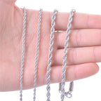 Stainless Steel Rope Chain Necklace with lobster clasp view 5