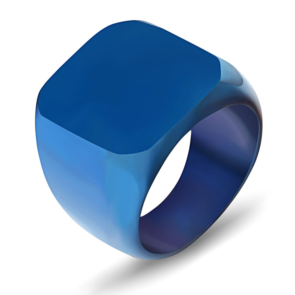 The Atlas Signet Ring in Stainless Steel, view 7