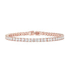 Stainless Steel CZ Tennis Bracelet gold-tone with clear stones view 3