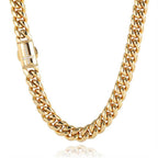 The Zircon Clasp Cuban Chain in Stainless Steel, view 7