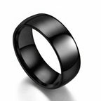 Domed Stainless Steel Band Ring, polished silver view 6