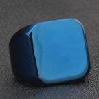 The Atlas Signet Ring in Stainless Steel, view 3