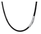 3mm Braided Cord Necklace with stainless steel magnetic clasp