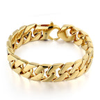 10mm Titanium Steel Cuban Link Bracelet in silver finish view 2