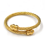 Stainless Steel Twisted Cable Bracelet, silver finish view 4