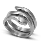 Titanium Steel Snake Ring, polished finish, unisex