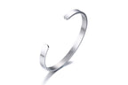 Stainless Steel Minimalist Cuff Bracelet in gold-tone view 3