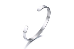 Stainless Steel Minimalist Cuff Bracelet in gold-tone view 3
