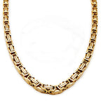 8mm Byzantine Link Chain and Bracelet Set - stainless steel, silver-tone view 3