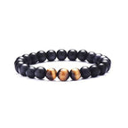 The Lava and Tiger Eye Stone Bead Bracelet, view 2