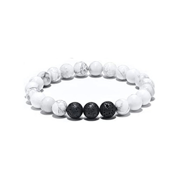 The Lava and Tiger Eye Stone Bead Bracelet, view 5