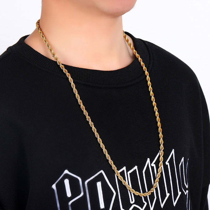 Stainless Steel Rope Chain Options - gold and silver necklaces view 6