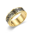 Titanium Steel Celtic Knot Spinner Ring in silver finish view 3