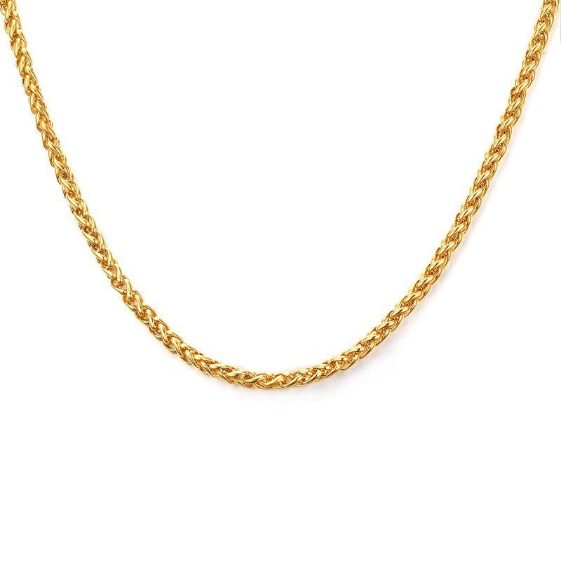 Gold-Tone Wheat Chain Necklace, various widths and lengths