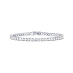 Stainless Steel CZ Tennis Bracelet gold-tone with clear stones view 2
