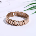 Titanium Steel President Link Bracelet gold-tone finish view 3