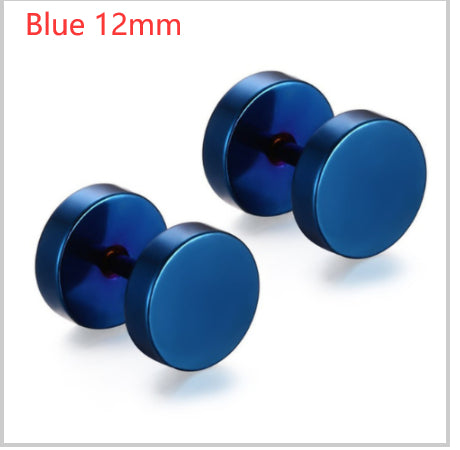 Barbell Stud Earrings in silver finish view 9