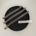 11mm Stainless Steel Cuban Link Bracelet on wrist view 4