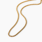 Gold-Tone Stainless Steel Rope Chain - classic design view 3