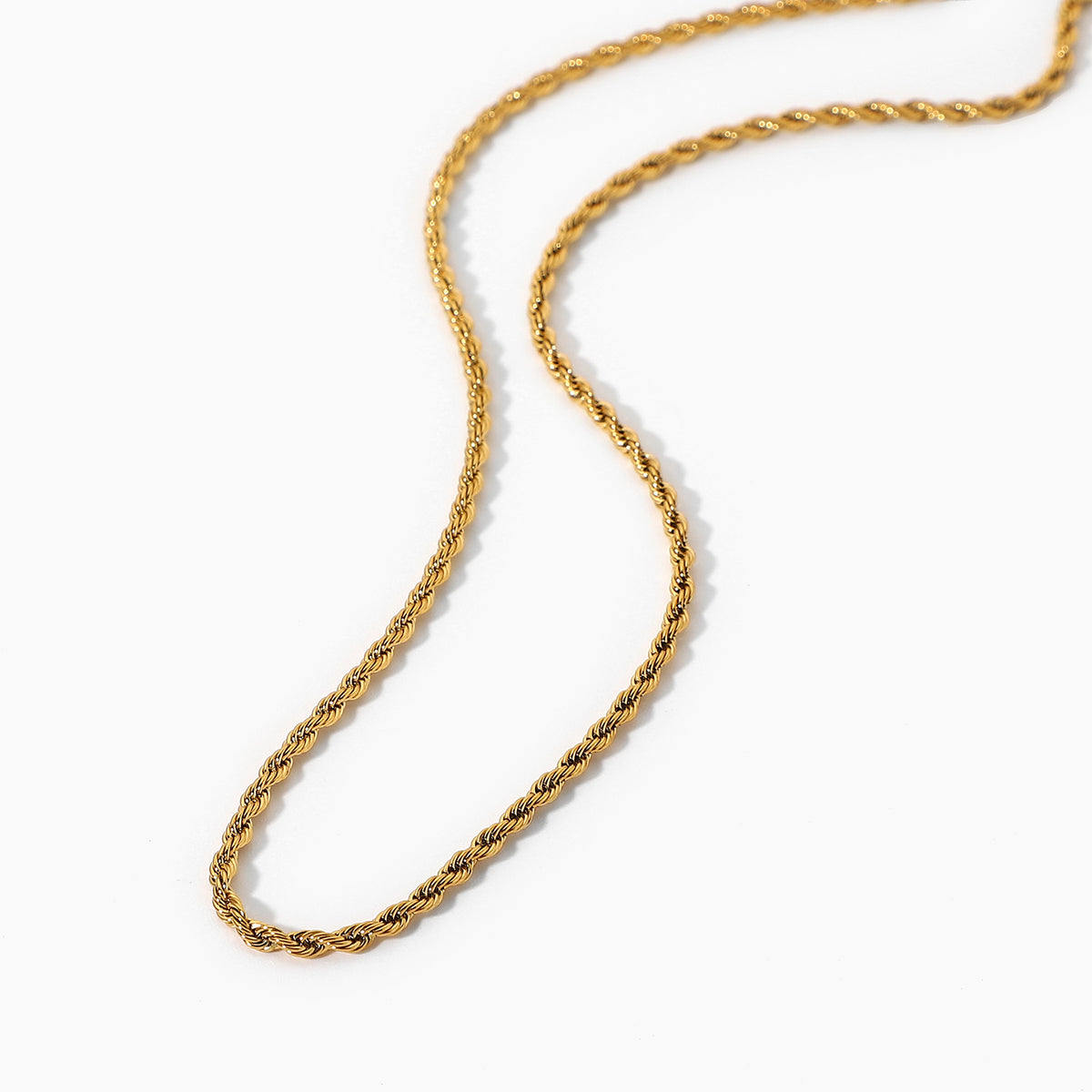 Gold-Tone Stainless Steel Rope Chain - classic design view 3