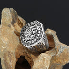 The Bear Paw Signet Ring in Stainless Steel, view 5