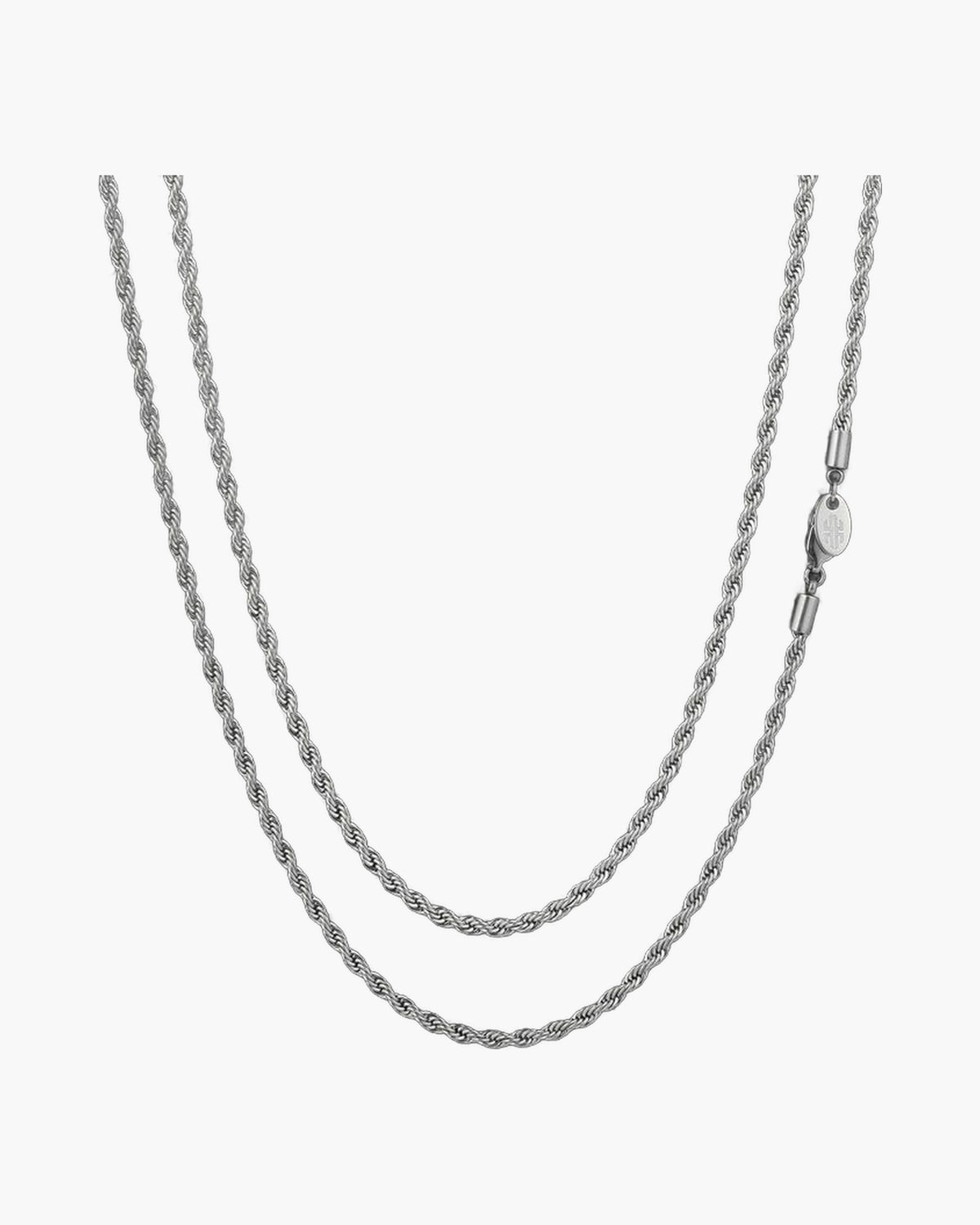 2.5mm Rope Chain Necklace silver-tone