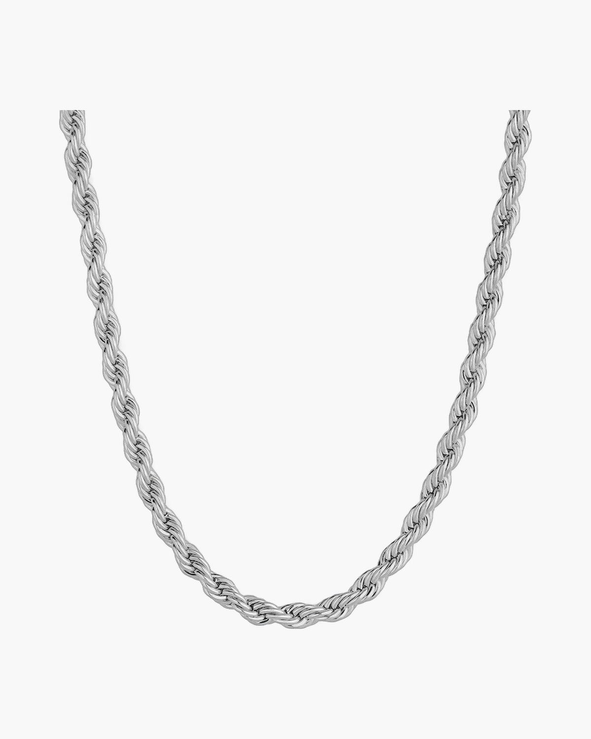 2.5mm Rope Chain Necklace silver-tone view 3