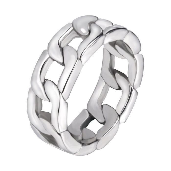The Cuban Chain Ring in Stainless Steel