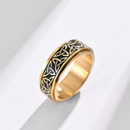 Titanium Steel Celtic Knot Spinner Ring in silver finish view 4