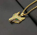 The Viking Wolf Pendant Necklace in Stainless Steel, view 2