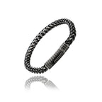 Vintage Finish Wheat Chain Bracelet on dark surface, closed clasp view 5