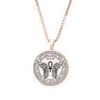 Archangel Michael Ankh Pendant Necklace silver box chain view 7
