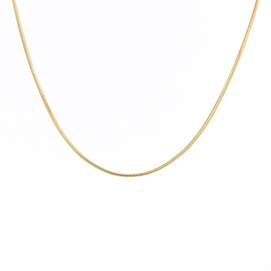 0.9mm Gold Snake Chain Necklace, gold-tone finish